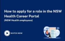 How to apply for a role in the NSW Health Career Portal (internal applicants)